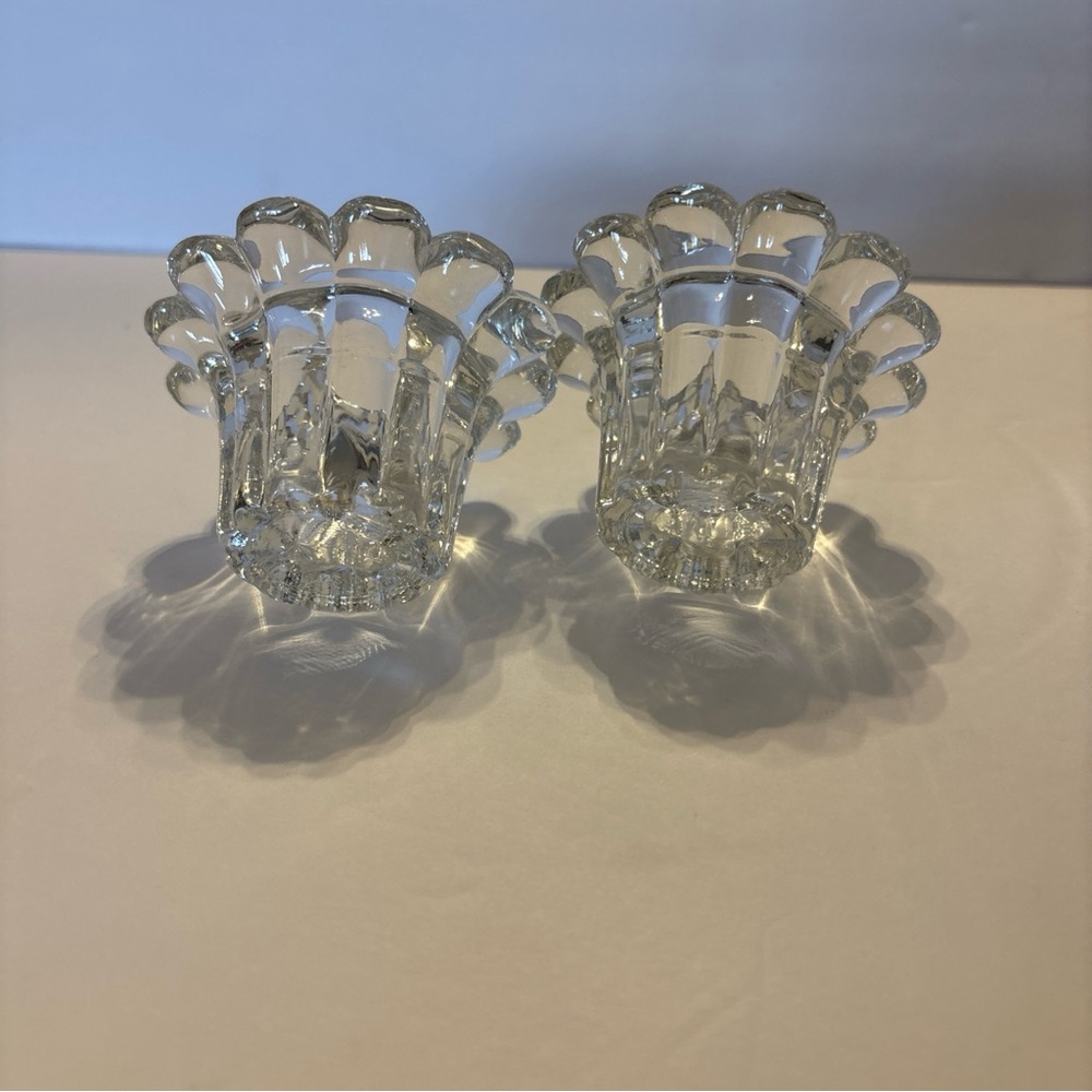 Elegant Clear Glass Votive Candle Holders